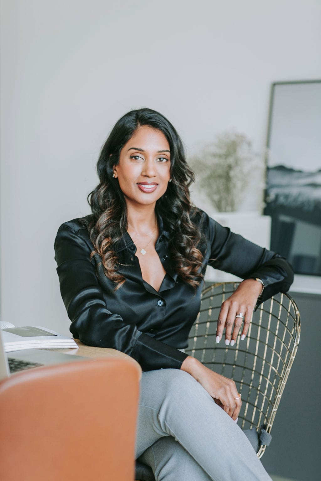 Image of Tess Pereira, award-winning psychologist and executive coach, symbolizing her transformative coaching approach that focuses on empathetic leadership, personal development, and well-being.